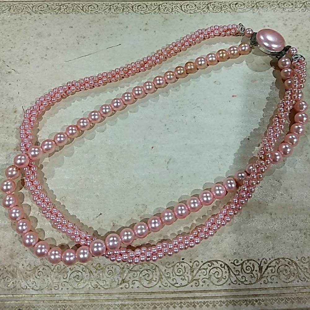 Vintage Pink Pearl Beads